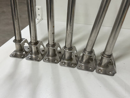 6 x RVS scepter 51 cm met scepterpot