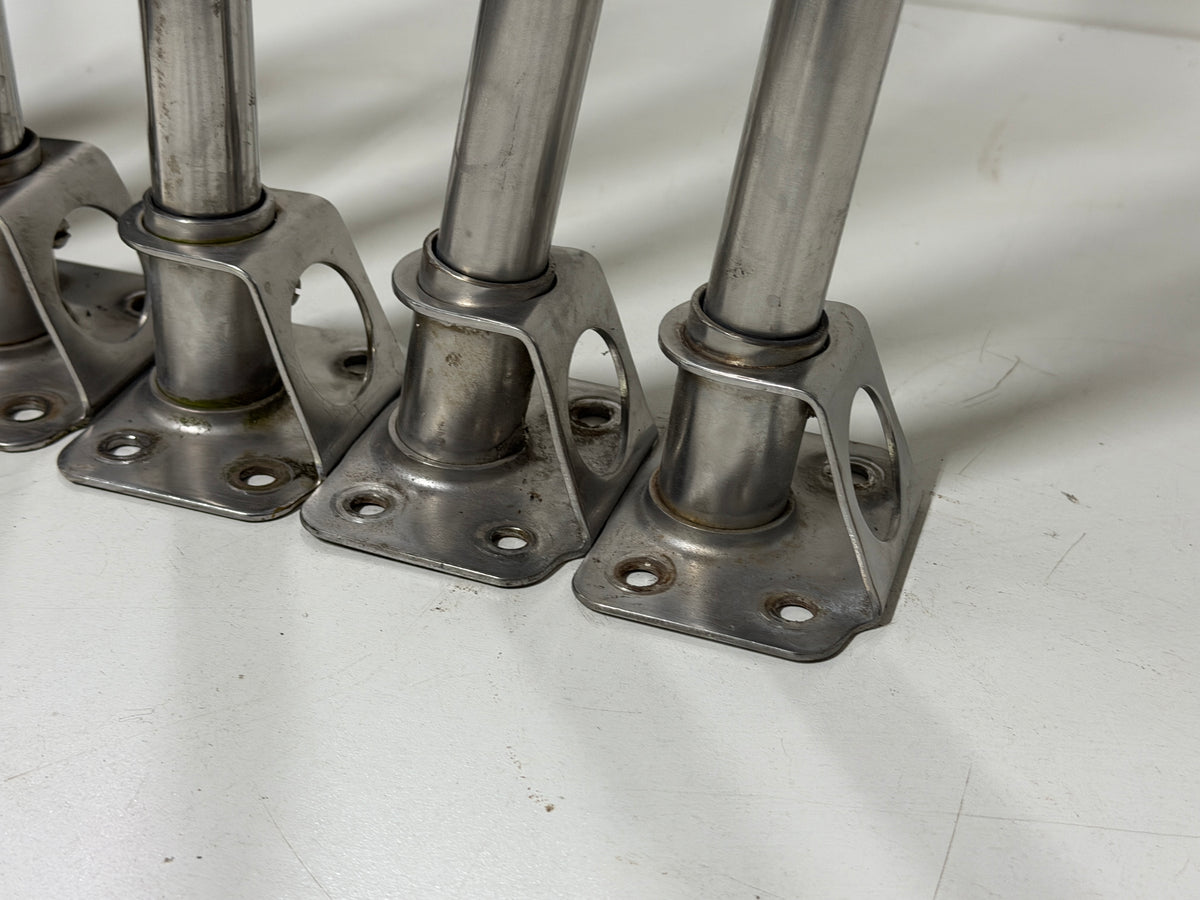 6 x RVS scepter 51 cm met scepterpot