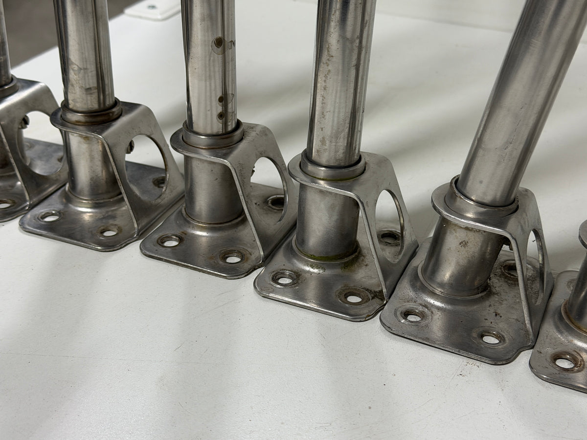 6 x RVS scepter 51 cm met scepterpot