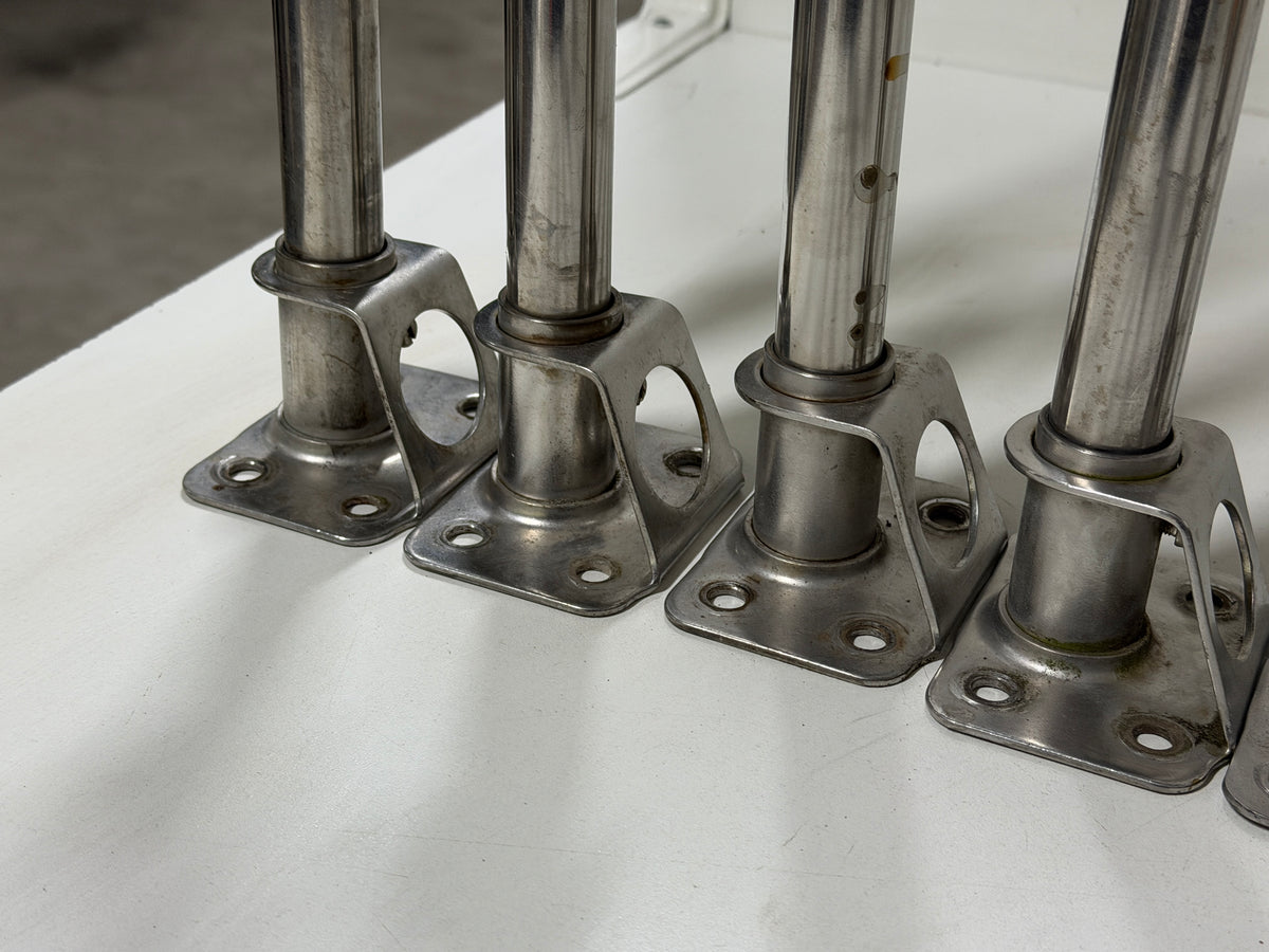 6 x RVS scepter 51 cm met scepterpot