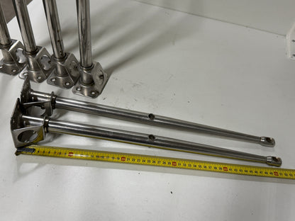 6 x RVS scepter 51 cm met scepterpot