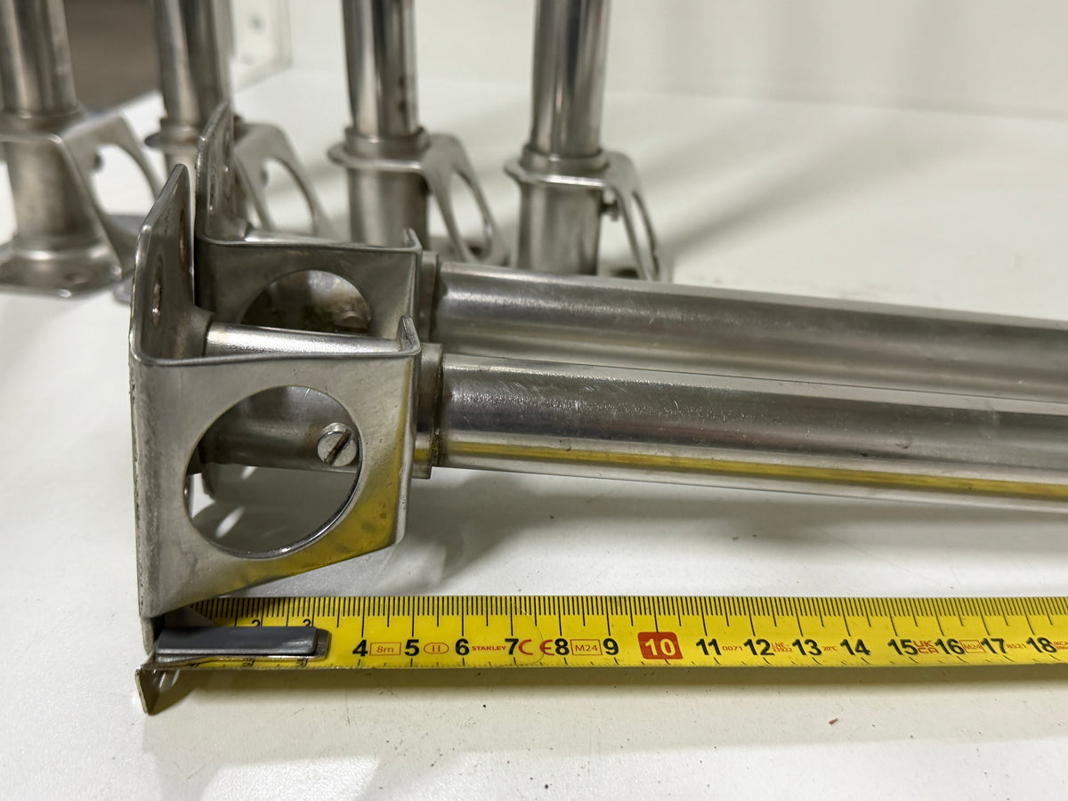 6 x RVS scepter 51 cm met scepterpot