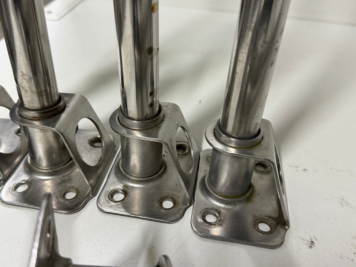 6 x RVS scepter 51 cm met scepterpot