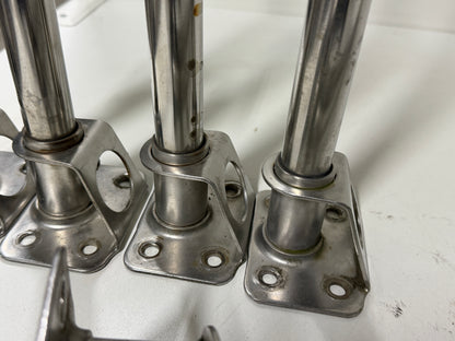 6 x RVS scepter 51 cm met scepterpot