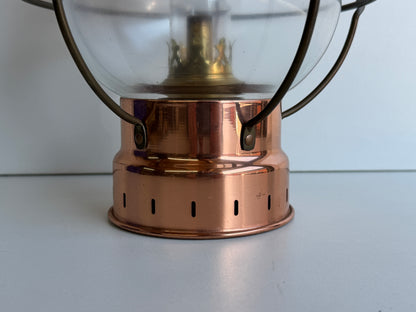 Messing/koper Trawlerlamp / olielamp / lamp 28 cm hoog