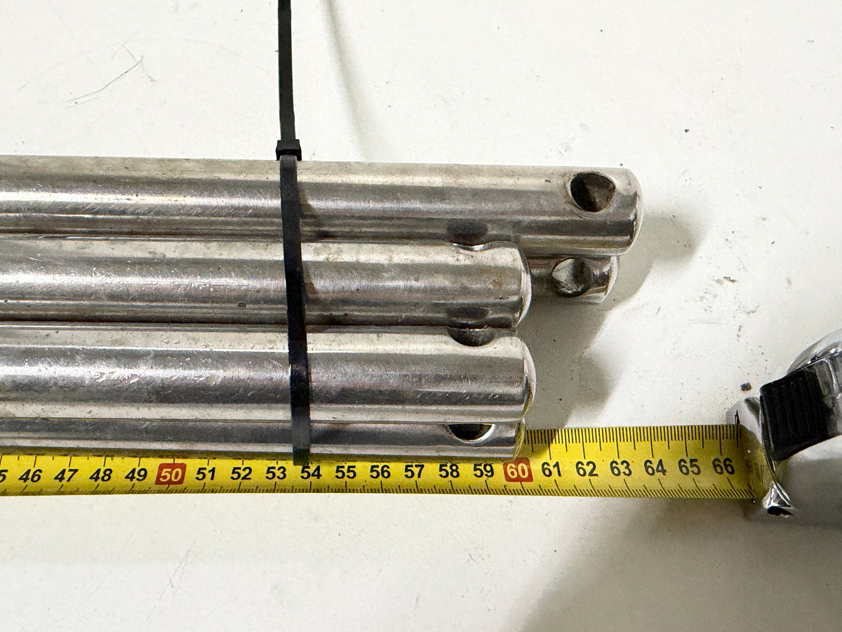 6 x Aluminium scepter 64 cm/60 cm