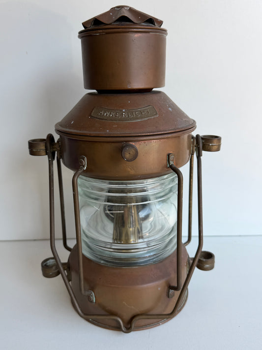 Olielamp / Scheepslantaarn Ankerlicht messing/koper 33 cm