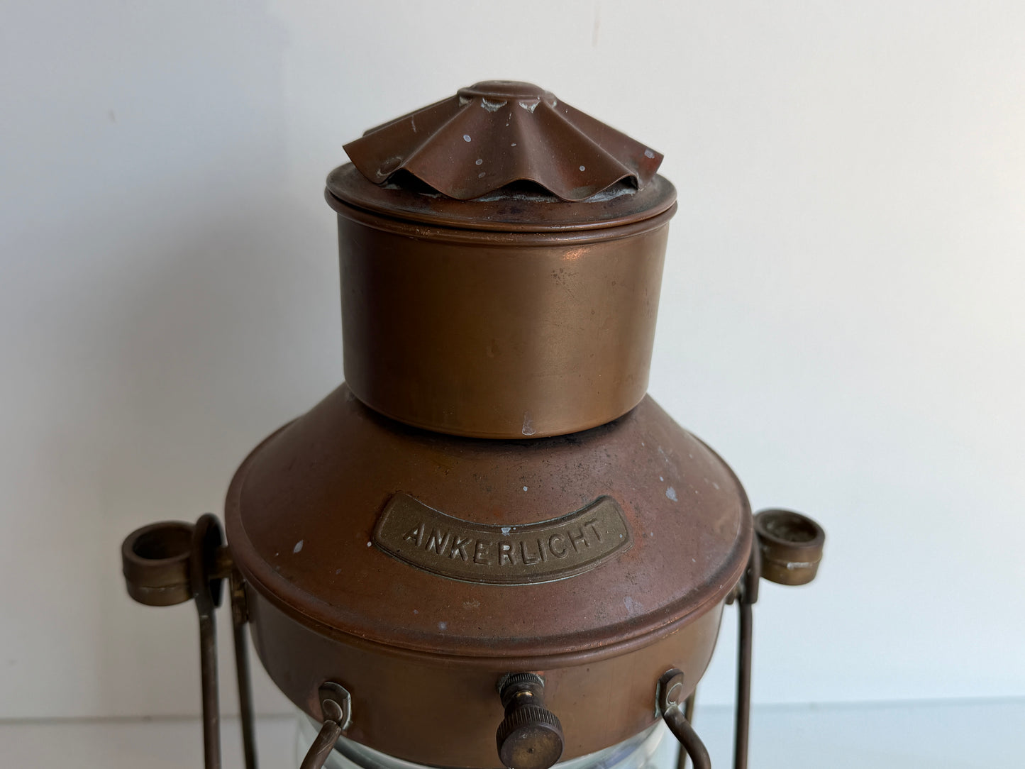 Olielamp / Scheepslantaarn Ankerlicht messing/koper 33 cm