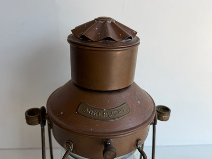 Olielamp / Scheepslantaarn Ankerlicht messing/koper 33 cm