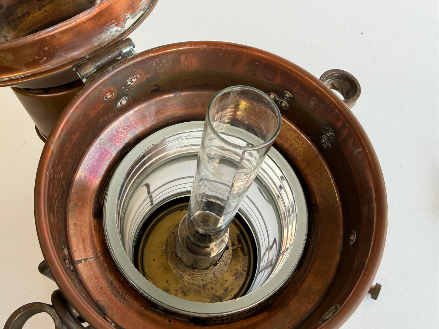 Olielamp / Scheepslantaarn Ankerlicht messing/koper 33 cm
