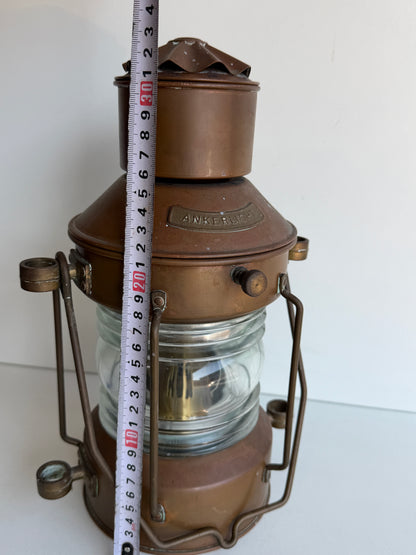 Olielamp / Scheepslantaarn Ankerlicht messing/koper 33 cm