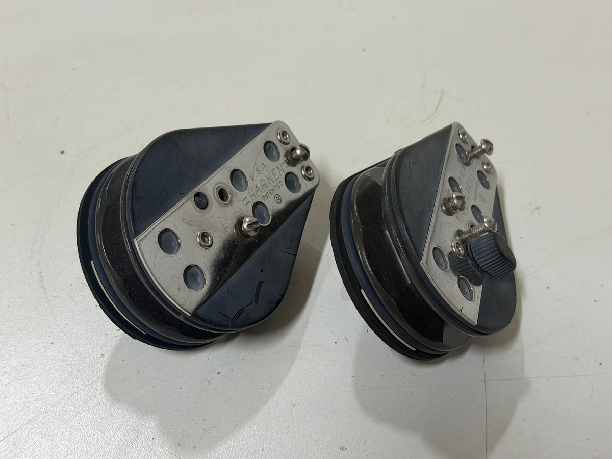 2 x Harken schildpadblokken / ratel / gelagerd 75 mm