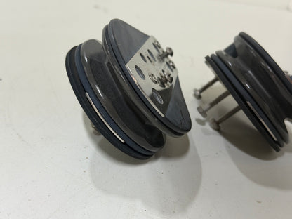 2 x Harken schildpadblokken / ratel / gelagerd 75 mm