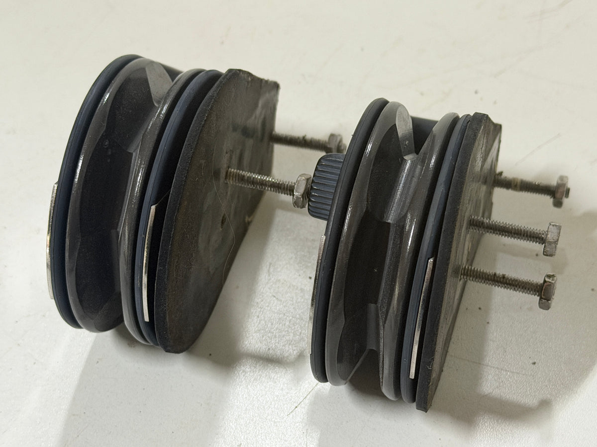 2 x Harken schildpadblokken / ratel / gelagerd 75 mm