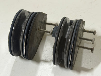 2 x Harken schildpadblokken / ratel / gelagerd 75 mm
