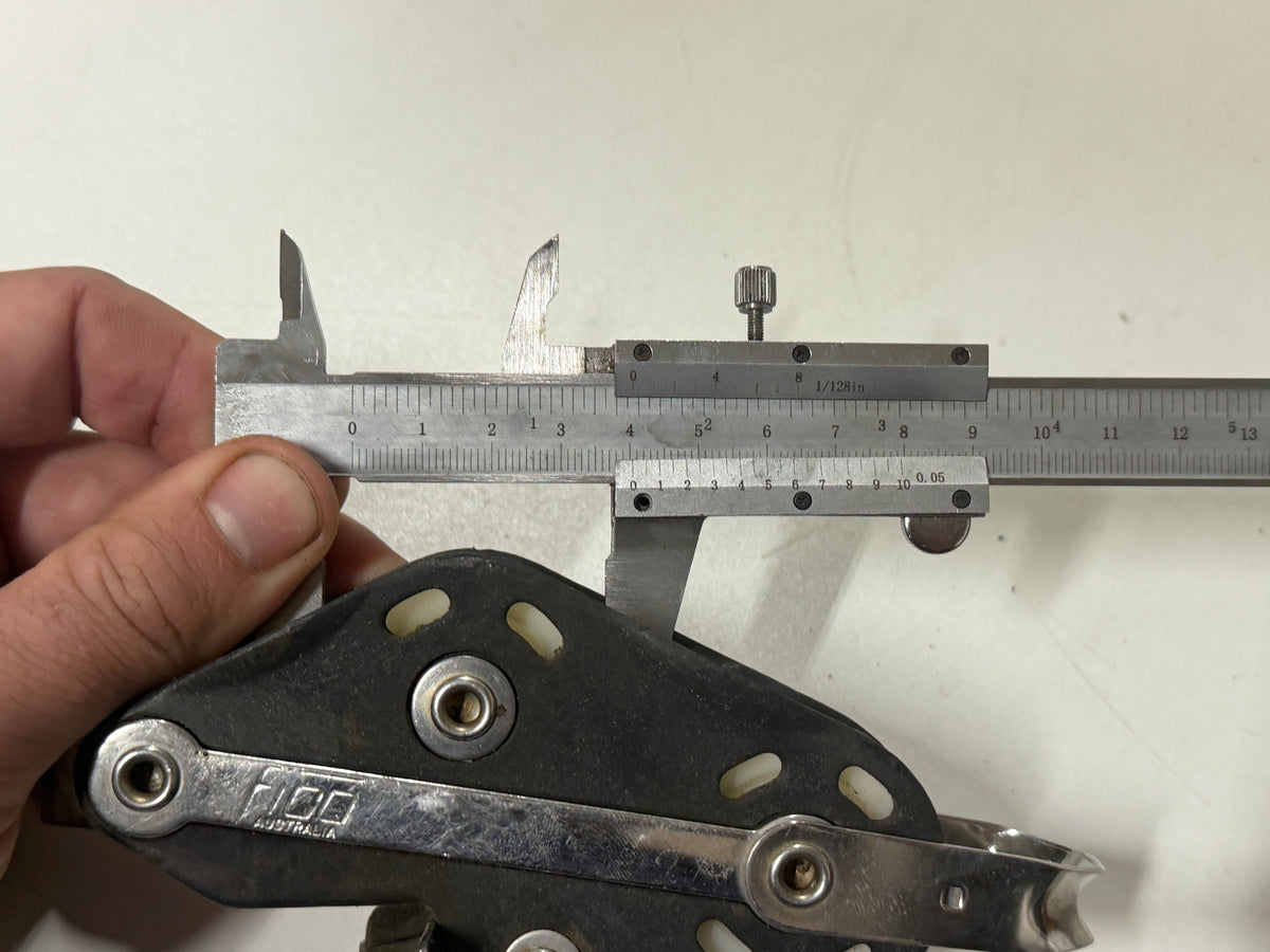 Fico / Ronstan vioolblok met klem 40 mm tot 10 mm lijn