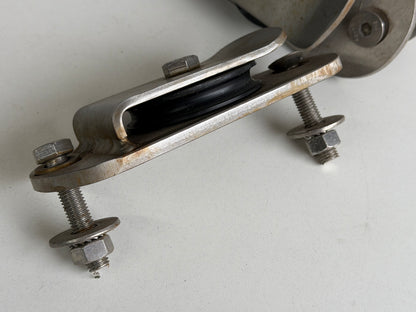 2 x schildpadblok / keerblok 80 mm schijf tot 10 mm lijn