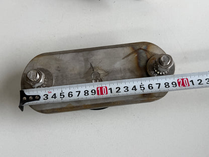 2 x schildpadblok / keerblok 80 mm schijf tot 10 mm lijn