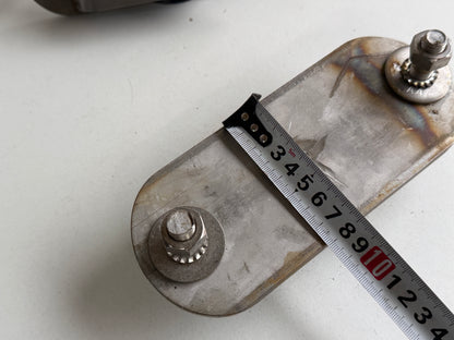 2 x schildpadblok / keerblok 80 mm schijf tot 10 mm lijn