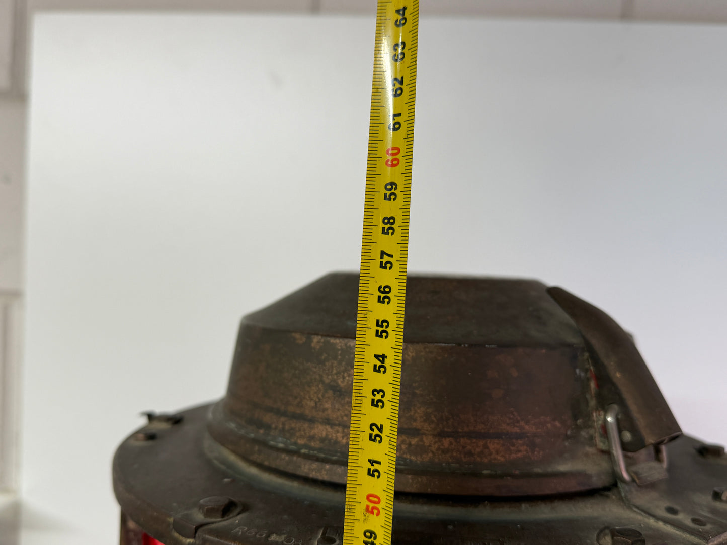 Grote zware bronzen bakboord Port lantaarn Hoogte 57 cm