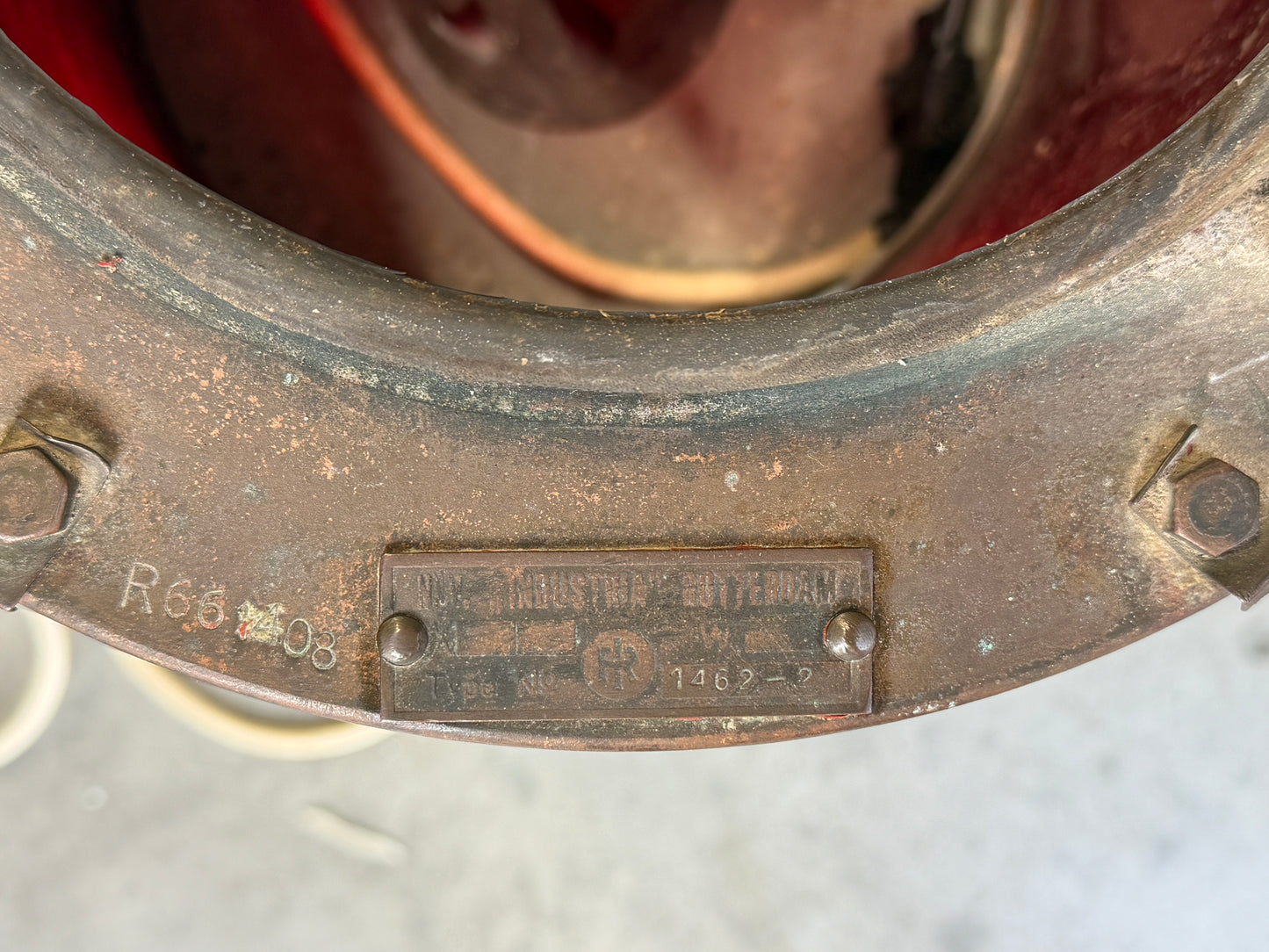 Grote zware bronzen bakboord Port lantaarn Hoogte 57 cm