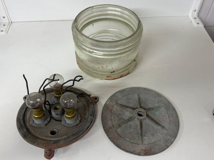 Bronzen lamp / navigatieverlichting diameter 20 cm