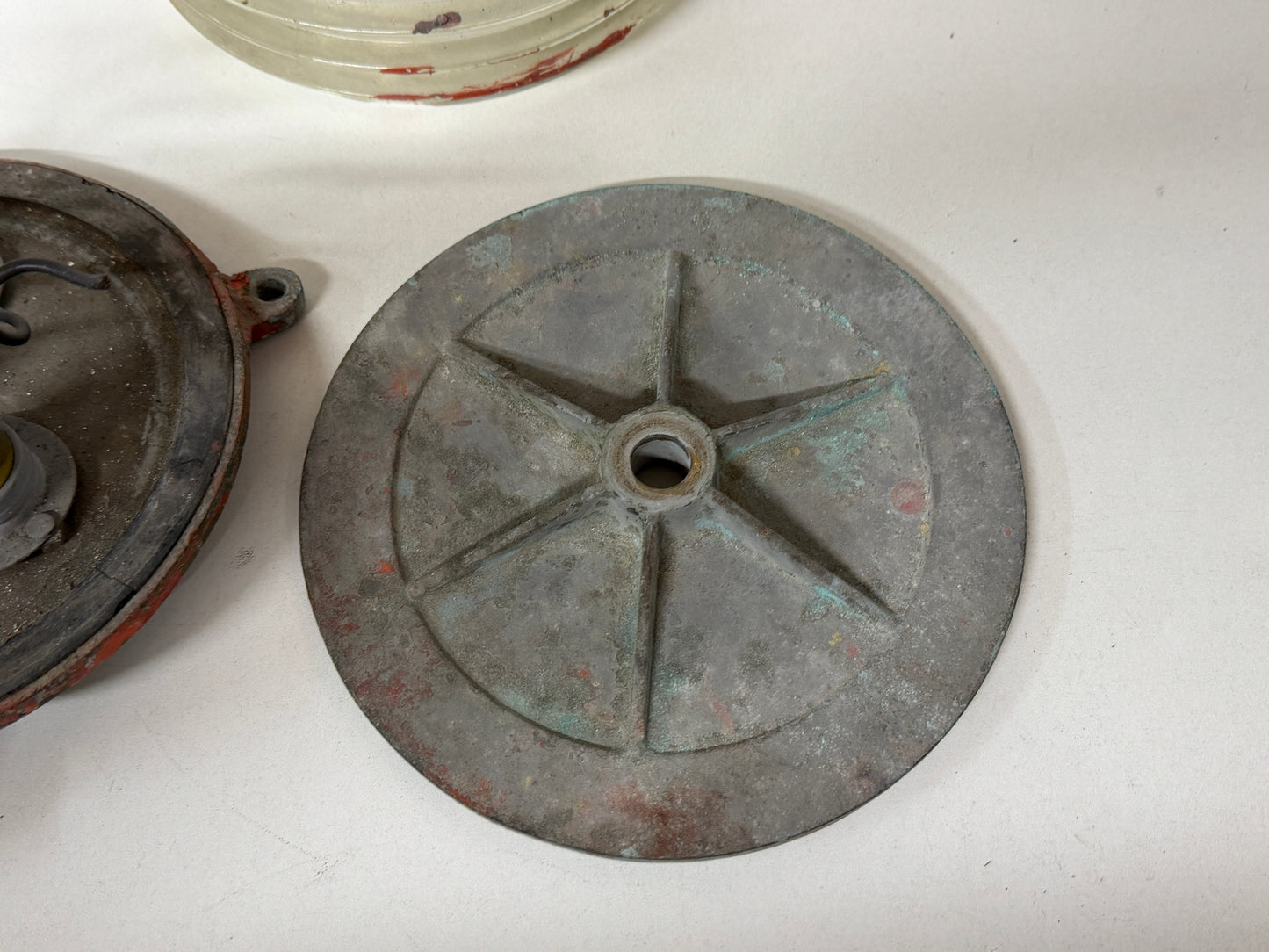 Bronzen lamp / navigatieverlichting diameter 20 cm
