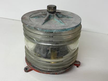 Bronzen lamp / navigatieverlichting diameter 20 cm