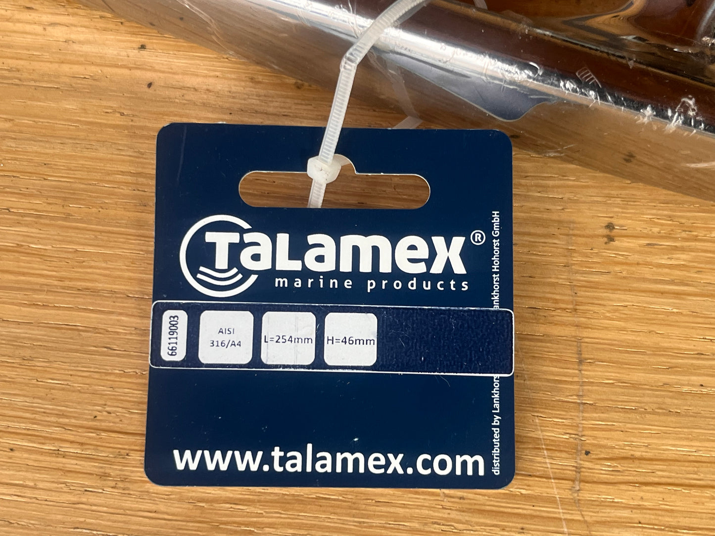 Talamex gebogen RVS Cleat / kikker 254 mm x 46 mm