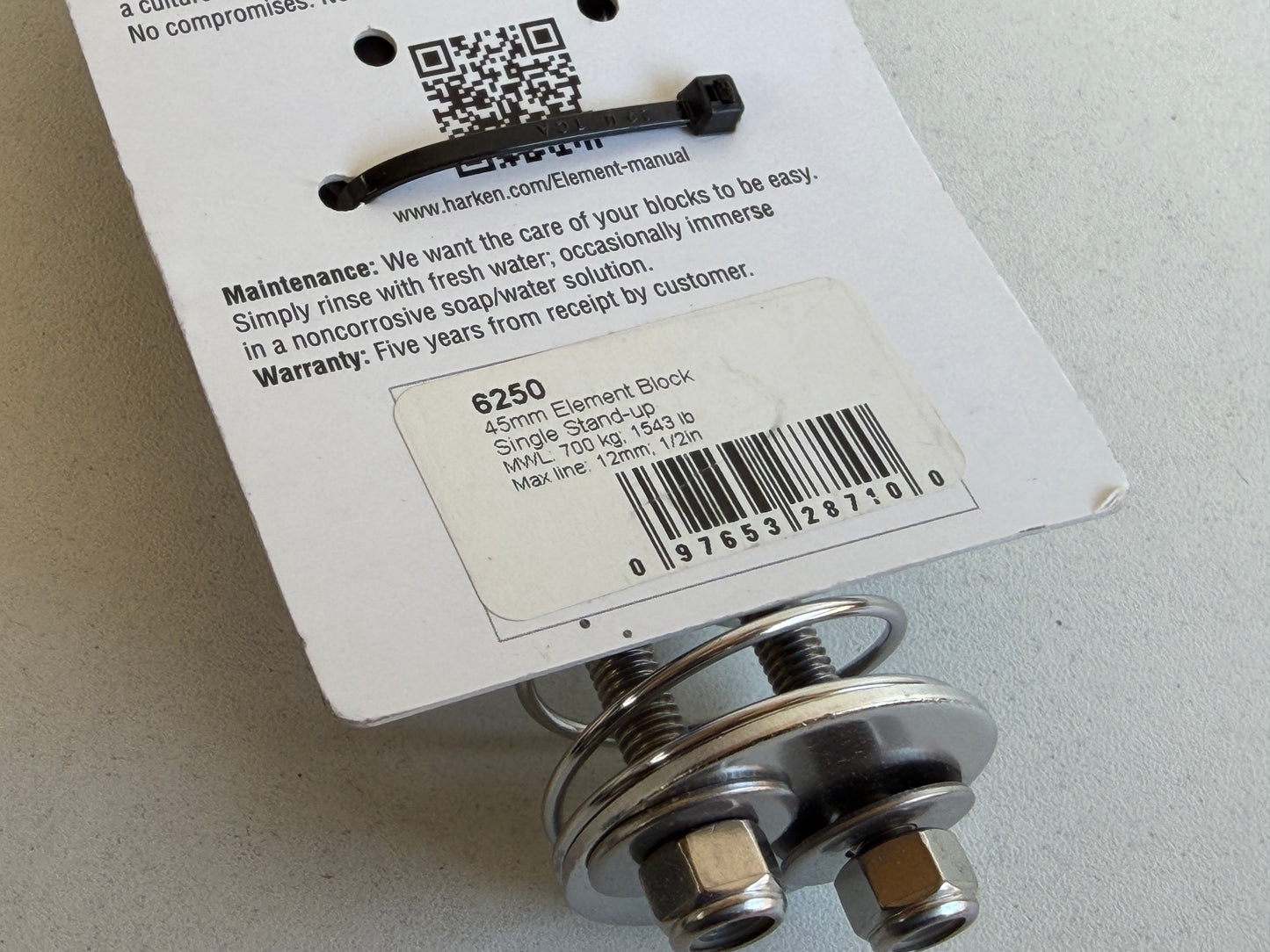 Harken 45mm Element opstaand blok NIEUW