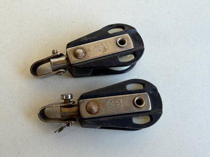 HYE 1 schijfs blok 30 mm tot 8 mm lijn met wartel
