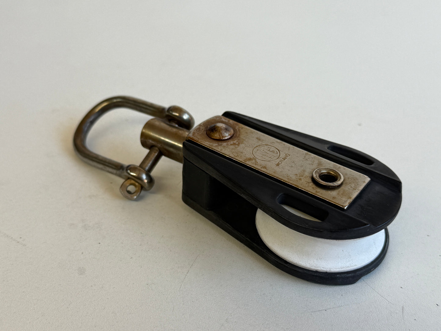 HYE 1 schijfs blok 50 mm tot 13 mm lijn met wartel