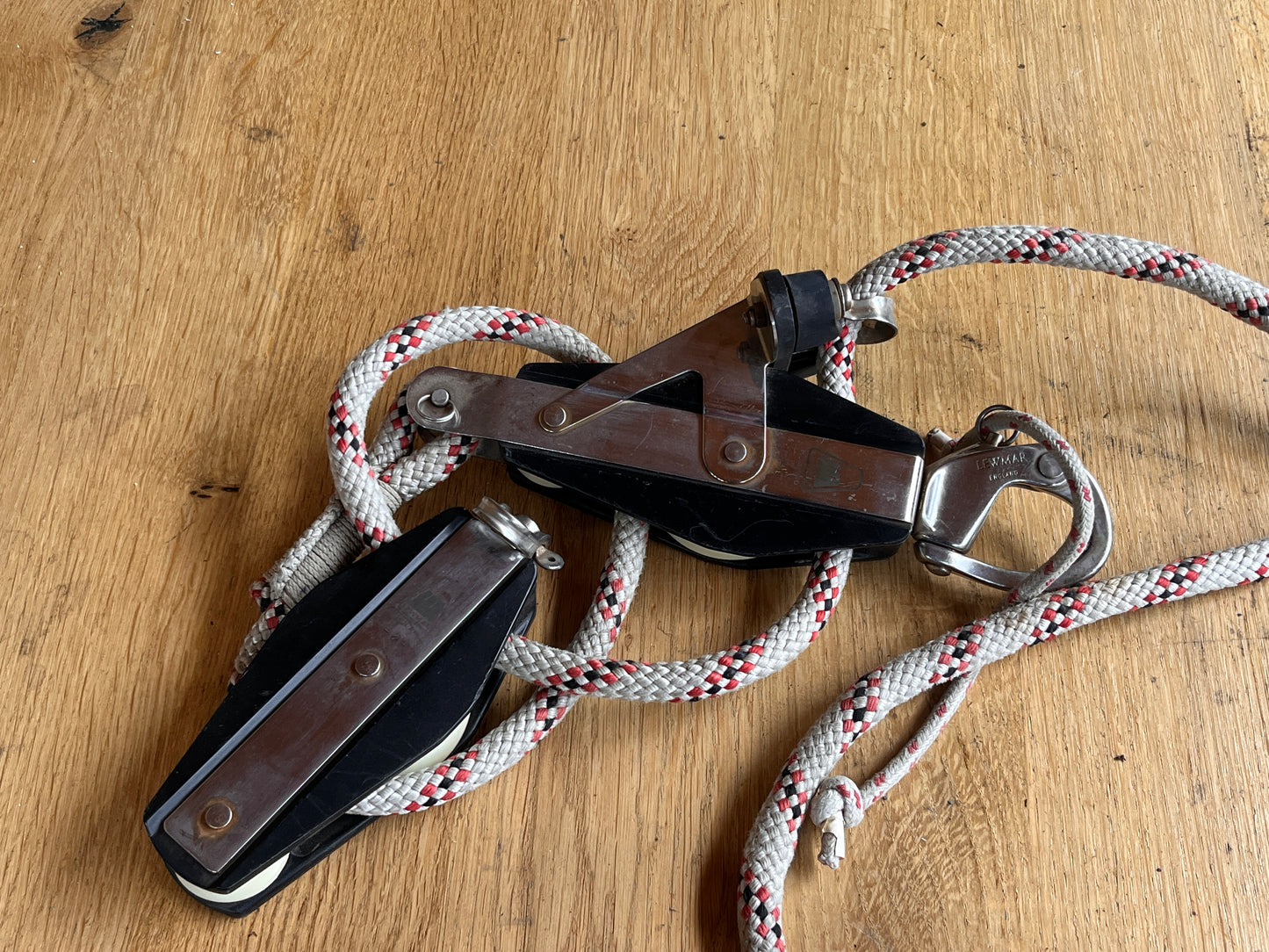 Lewmar grootschoot / Size 2 Vioolblok + Vioolblok + klem