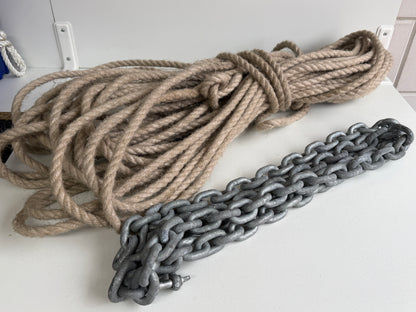 Anker Fortress FX23 6.8kg + circa 2 meter ketting 10 mm en 37 meter touw