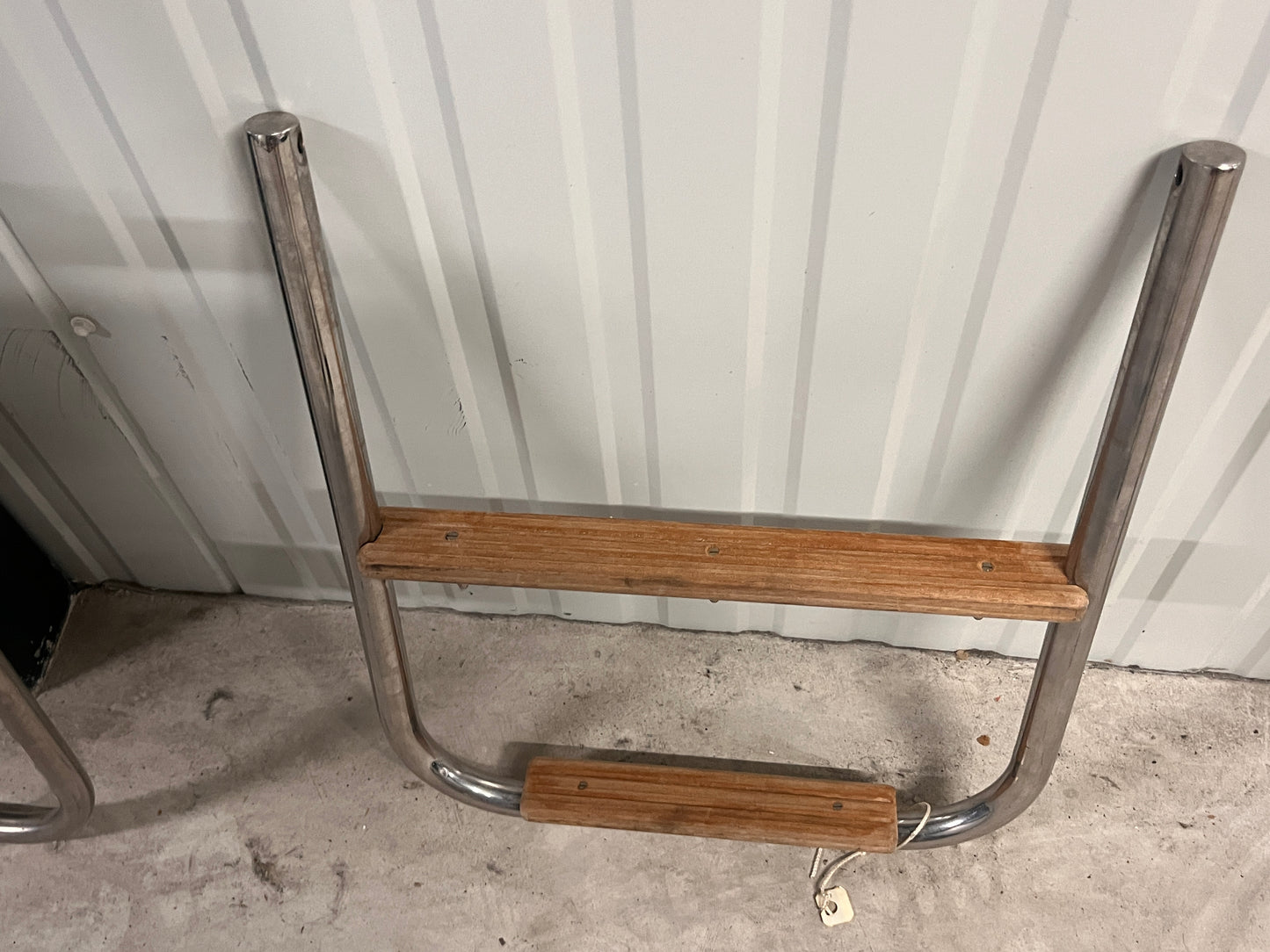 RVS zwemtrap met teak treden