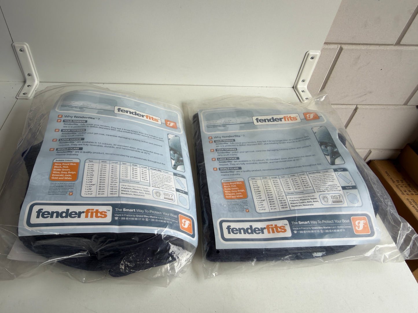 Fenderhoes blauw 76x30cm F5 NIEUW