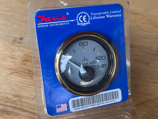 Temperatuurmeter goud boot