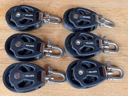 Selden 1 schijfs blok 80 mm tot 16 mm lijn