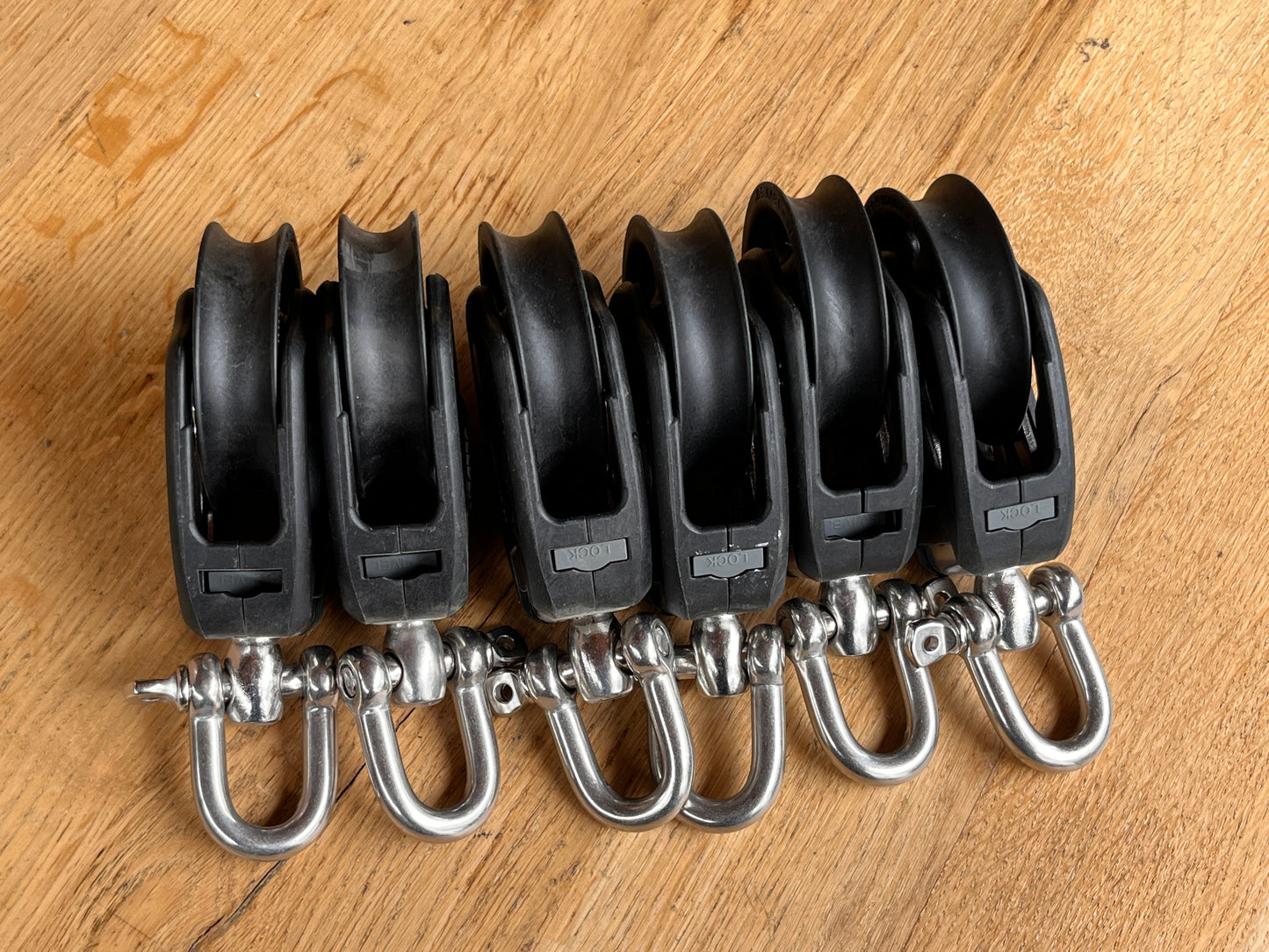 Selden 1 schijfs blok 80 mm tot 16 mm lijn