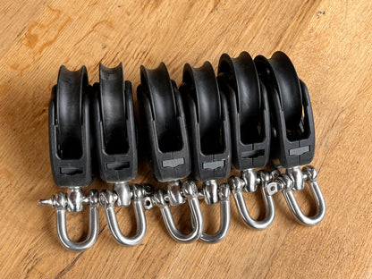 Selden 1 schijfs blok 80 mm tot 16 mm lijn