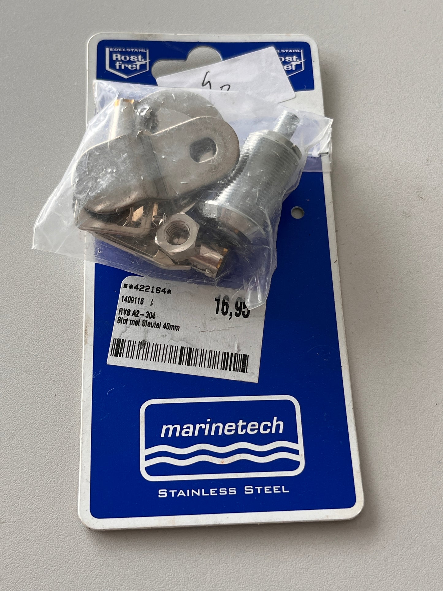 Marinetech RVS Slot met sleutel 40 mm