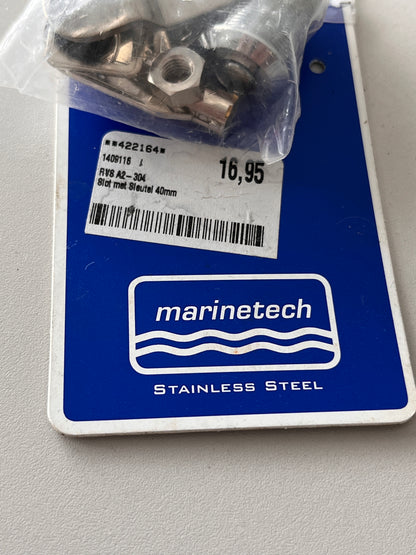 Marinetech RVS Slot met sleutel 40 mm
