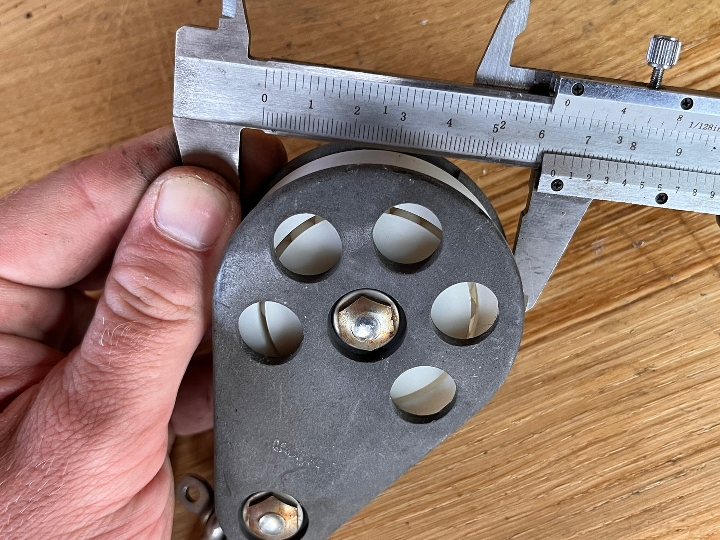 Barton 1 schijfs blok 63 mm gelagerd met draaiwartel