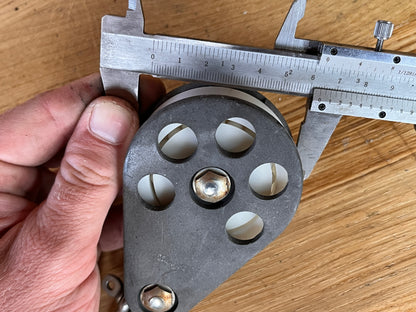 Barton 1 schijfs blok 63 mm gelagerd met draaiwartel