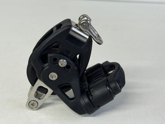 Selden 1 schijfs blok 50 mm met klem en hondsvot 50 mm 12 mm