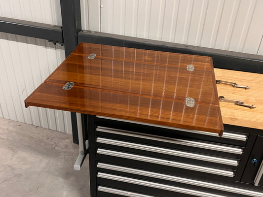 Teak kuiptafel / tafelblad 80 x 70 cm + inklappoot