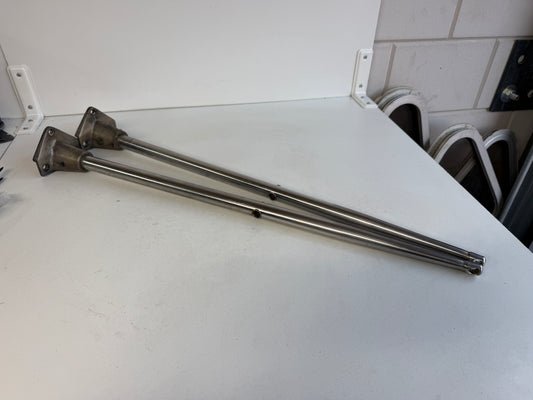 2 x RVS scepter 70 cm met scepterpot
