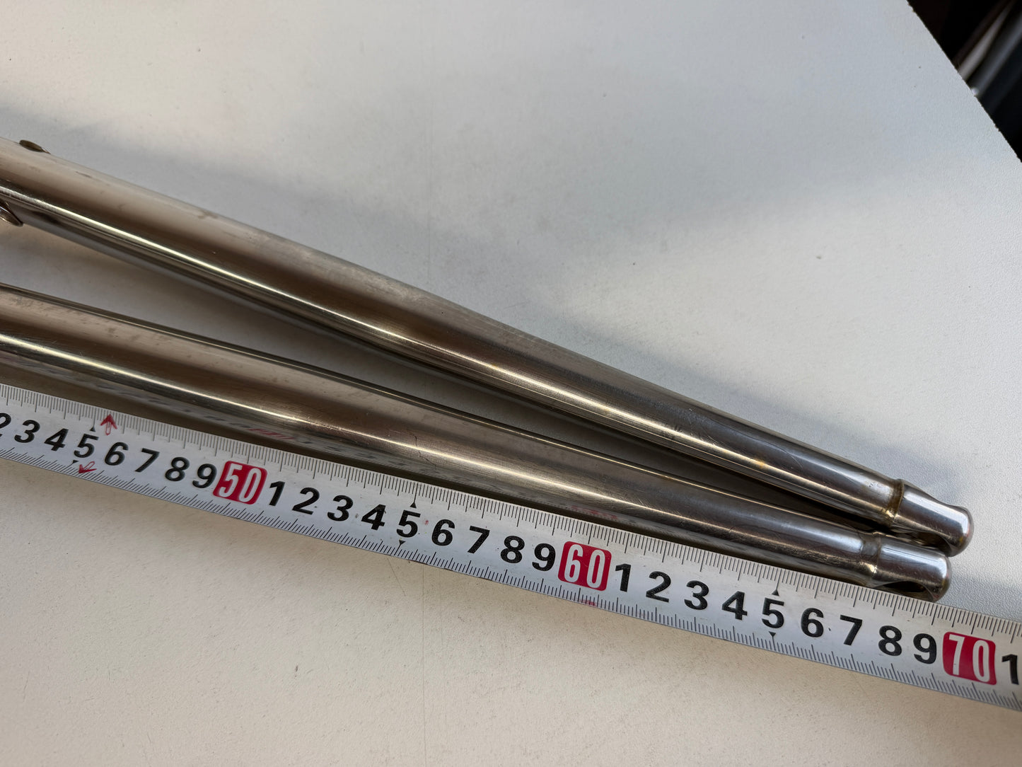 2 x RVS scepter 70 cm met scepterpot