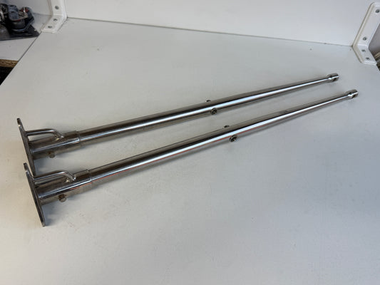 2 x RVS scepter 63 cm met scepterpot