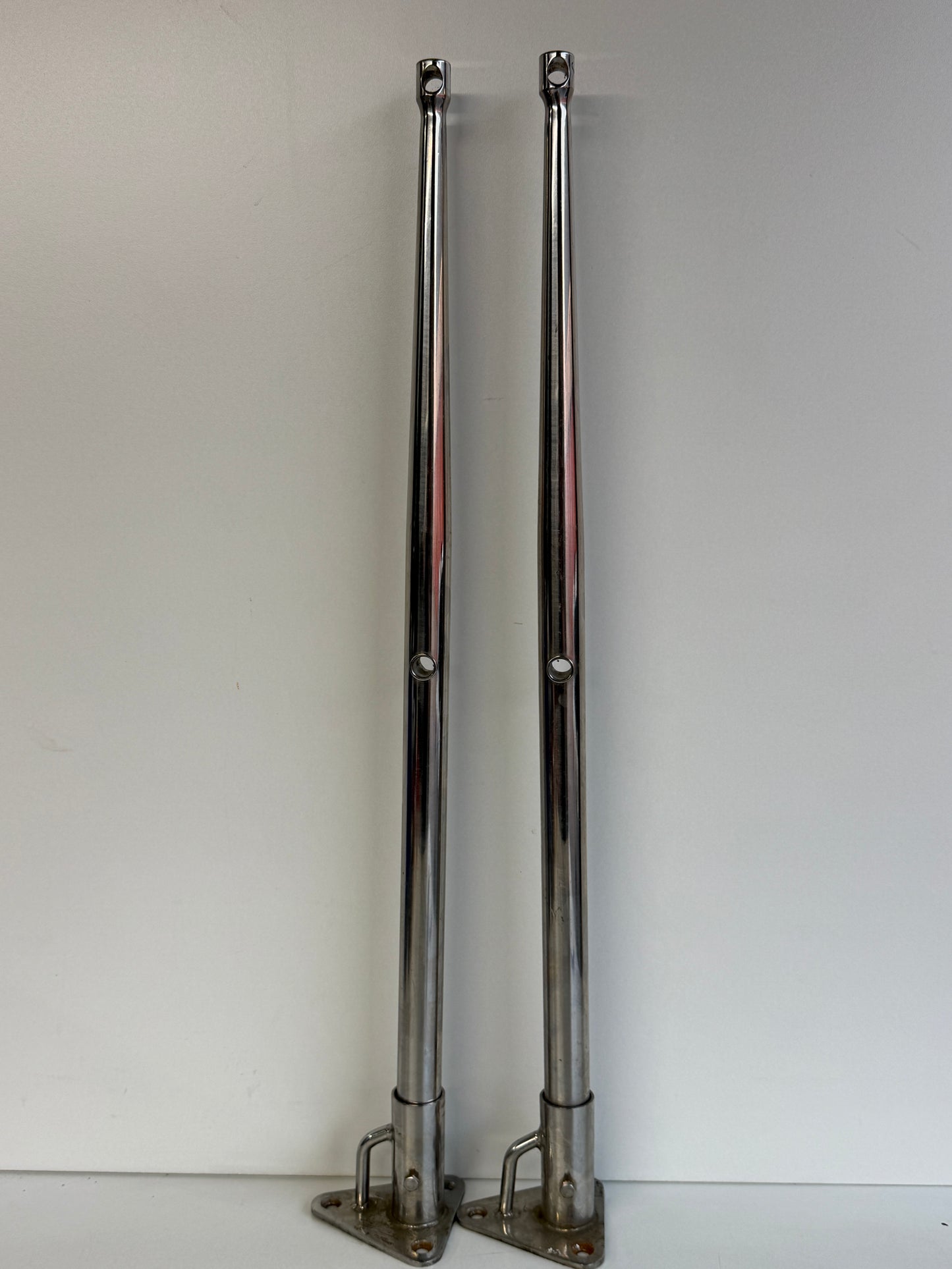 2 x RVS scepter 63 cm met scepterpot